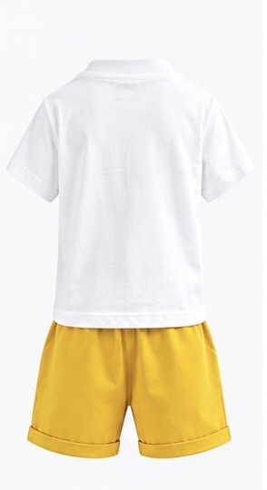 Kids 2-Piece Outfit Set with Graphic T-Shirt & Shorts — image 4