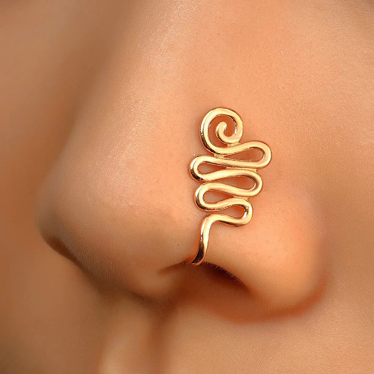 Non-piercing Clip-on Ear/Nose Ring — image 2