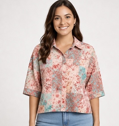 Ladies Floral Print Shirt
