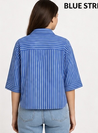 Ladies Blue Striped Shirt — image 2