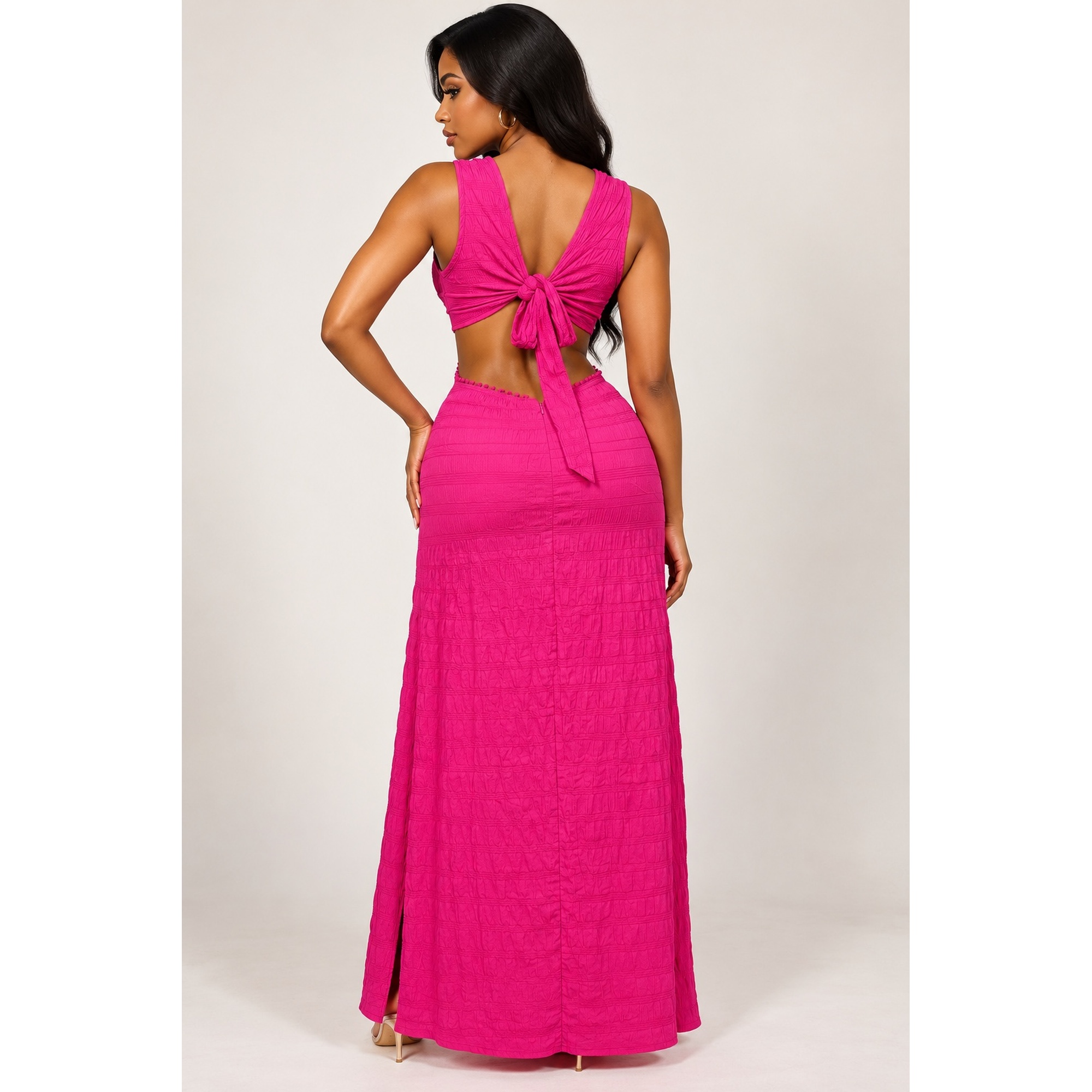 Pink Cut-Out Maxi Dress — image 2