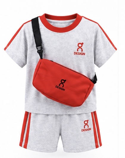 Kids 2-Piece Outfit Set with Crossbody Bag — image 1