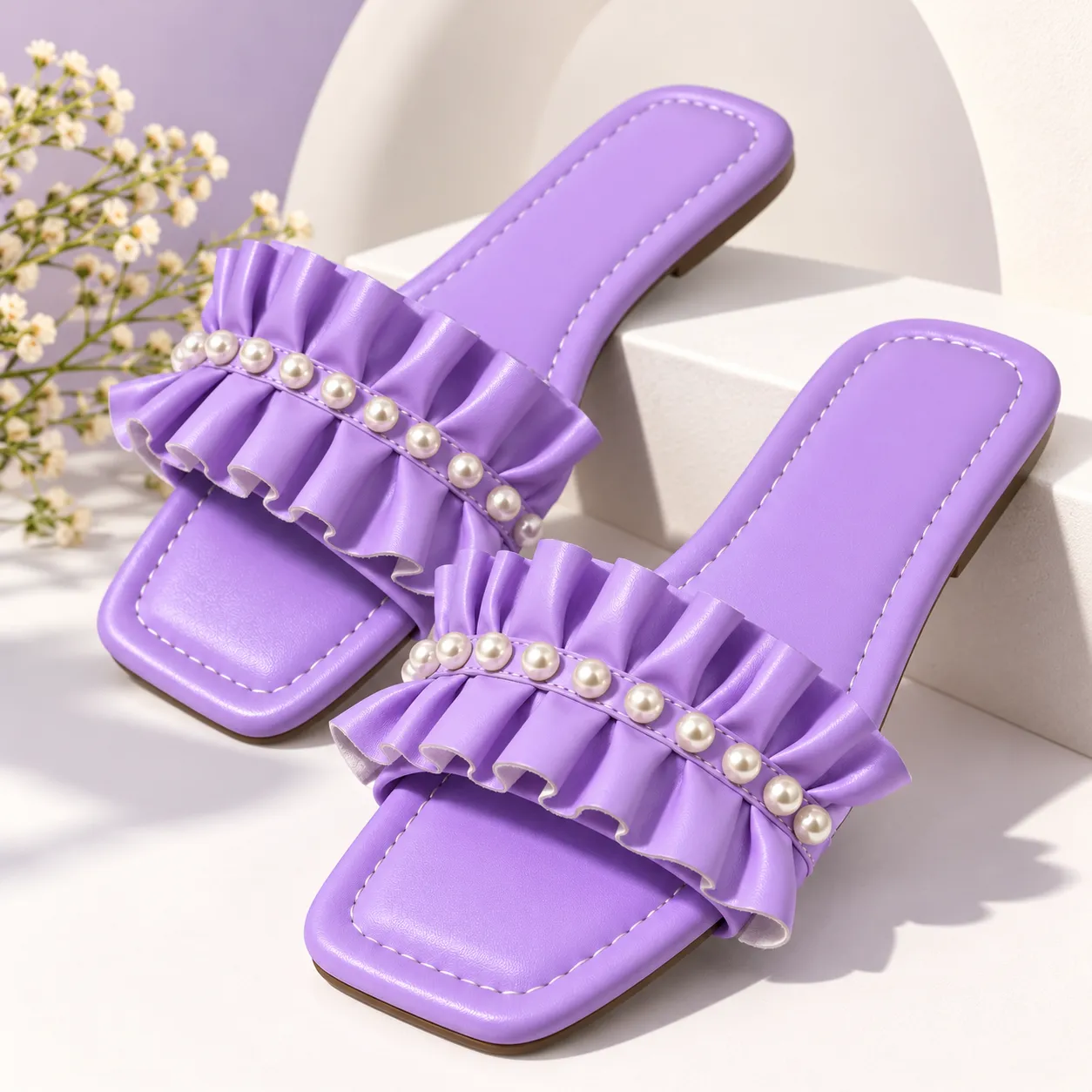 Ladies Pearl & Pleat Slide — image 1