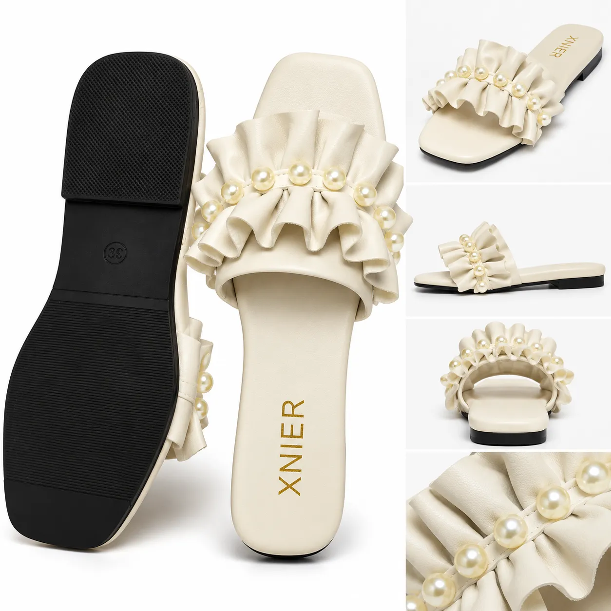 Lavender Pearl Ruffle Flat — image 3