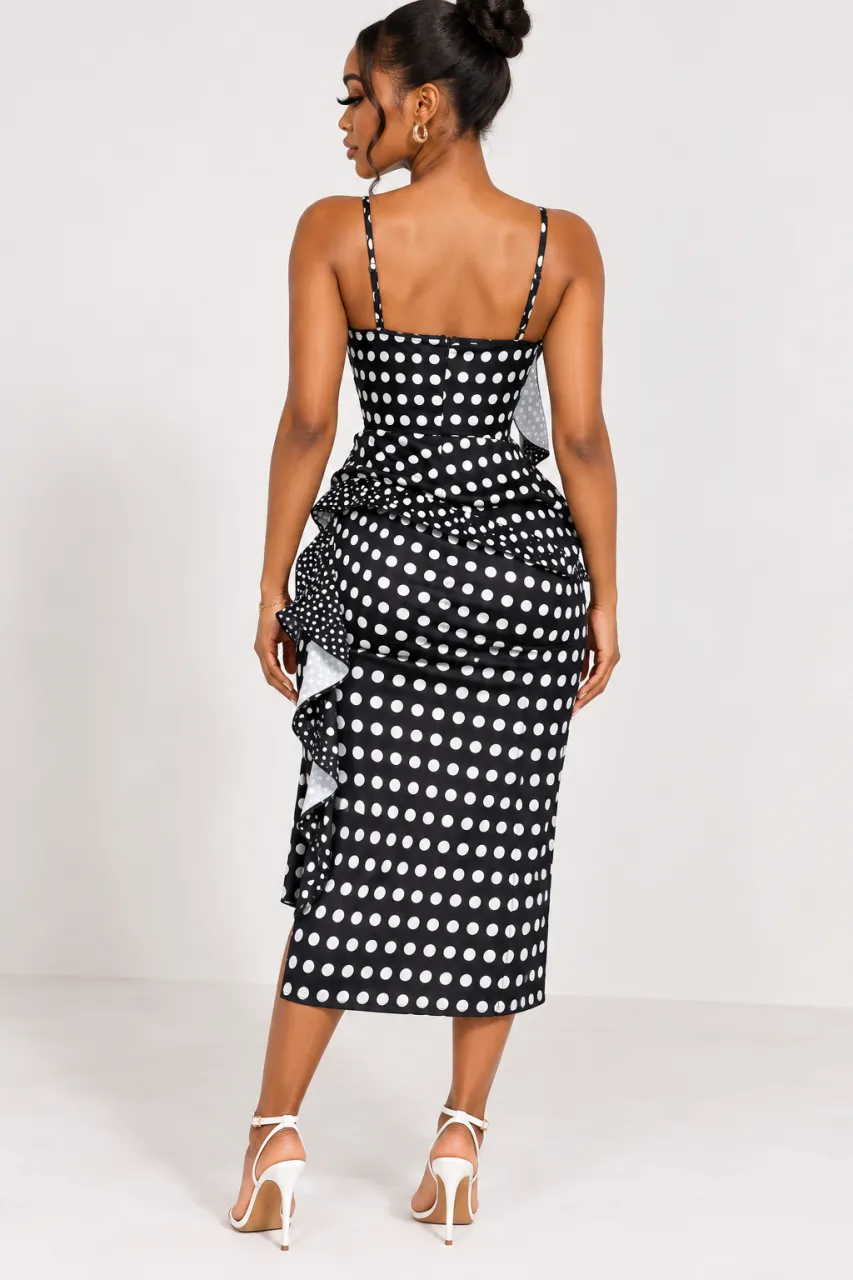 Polka Dot Ruffle Dress — image 3