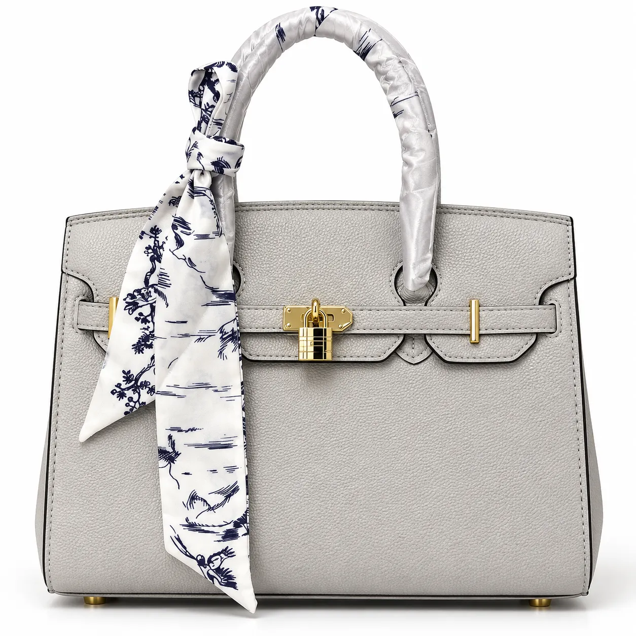 Ladies Scarf-Wrapped Satchel Bag — image 3
