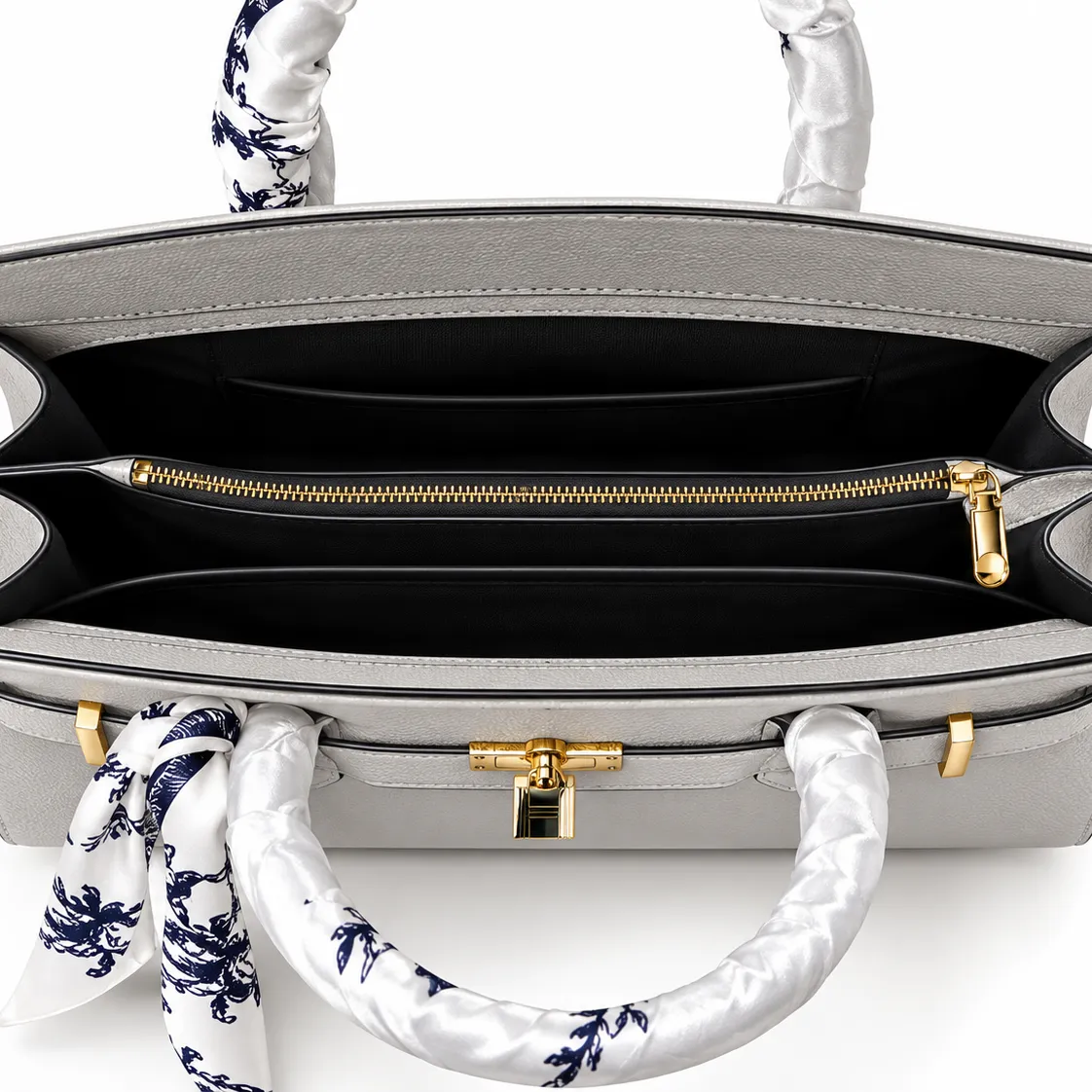 Ladies Scarf-Wrapped Satchel Bag — image 4