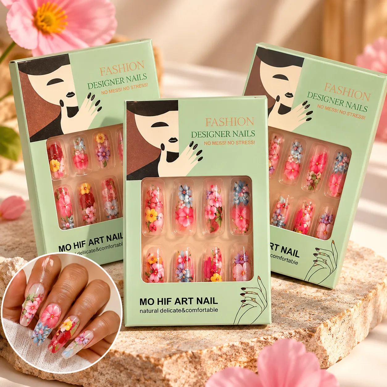 Floral Art Press-On Nails Set — image 1