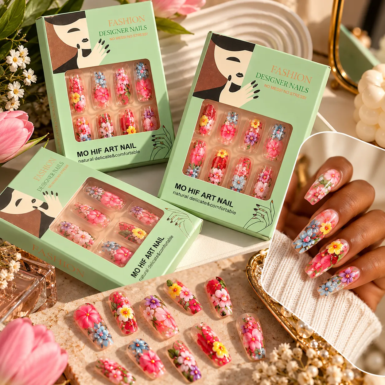 Floral Art Press-On Nails Set — image 2