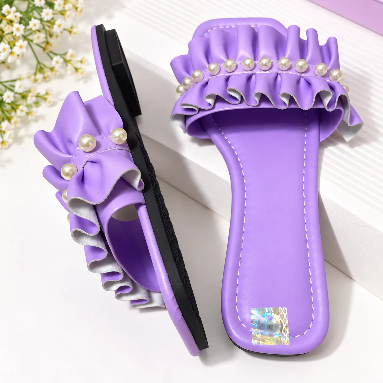 Ladies Pearl & Pleat Slide — image 3
