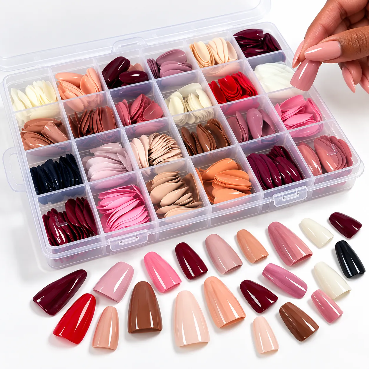Multi-Color Press-On Nail Tips Set — image 3